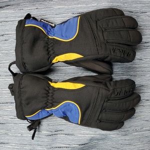 Mens Thinsulate fleece-lined insulated winter ski snow gloves